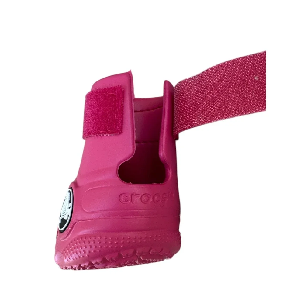 Bark Pink Dog Crocs-Style Boots with Adjustable Straps